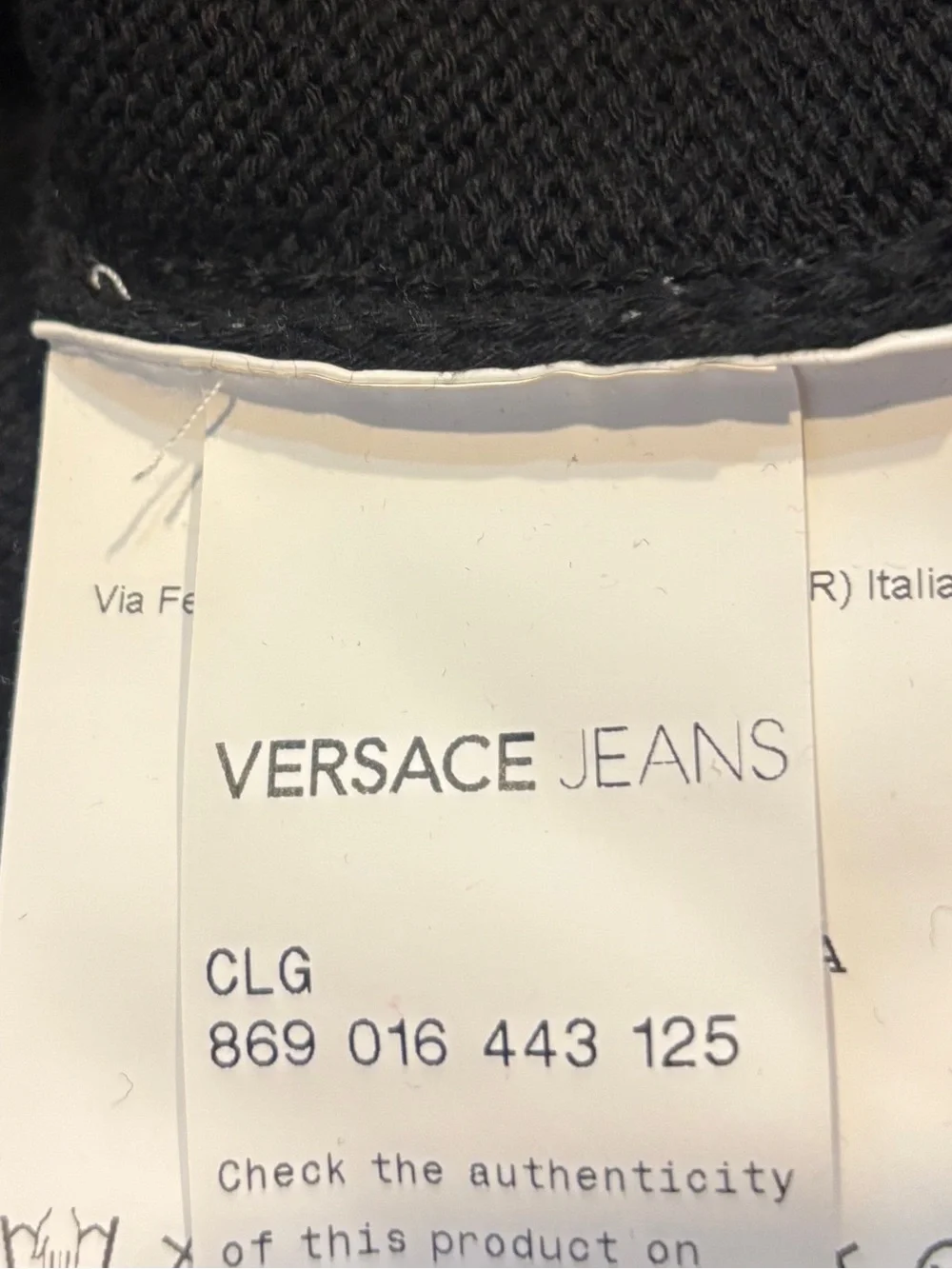 Versace Tiger Logo Black Red Two Toned Sweater